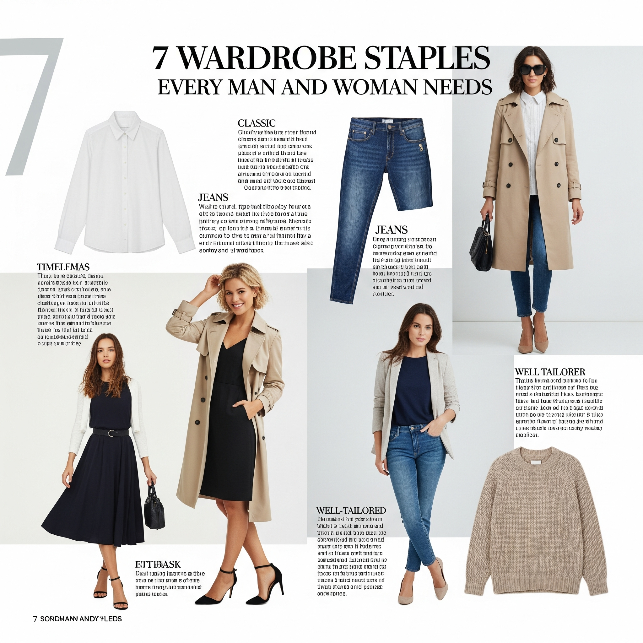 7 Wardrobe Staples Every Man and Woman Needs