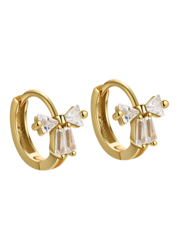 Women's Exquisite and Cute Bow Heart Shape Earrings