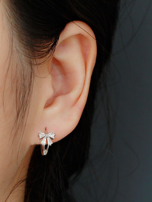 Women's Exquisite and Cute Bow Heart Shape Earrings