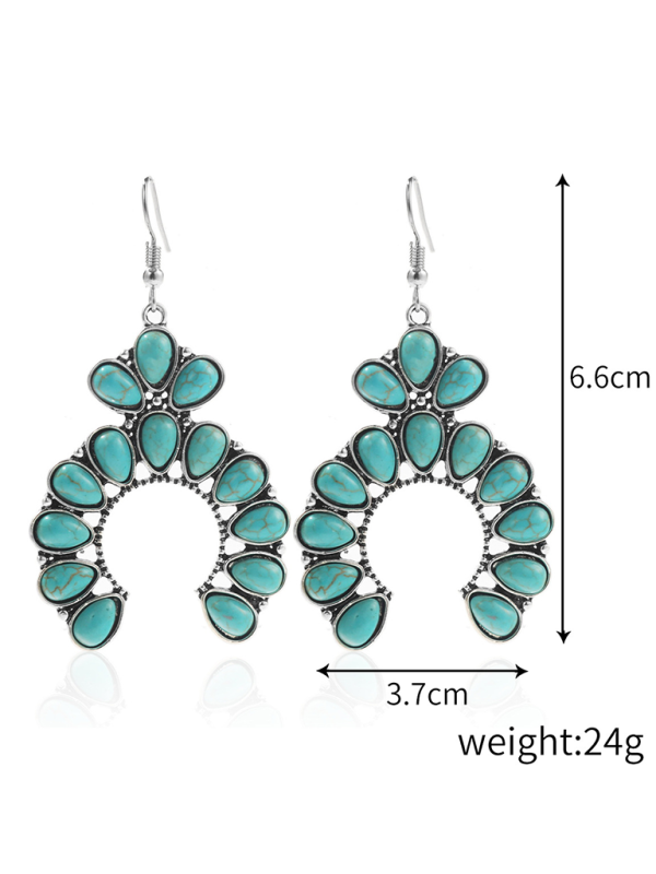 Bohemian vintage ethnic turquoise earring set