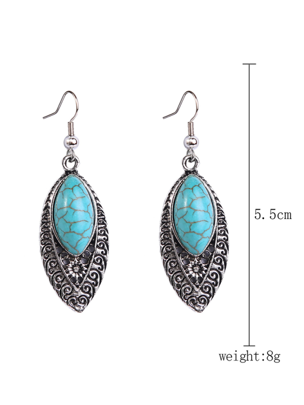 Bohemian vintage ethnic turquoise earring set