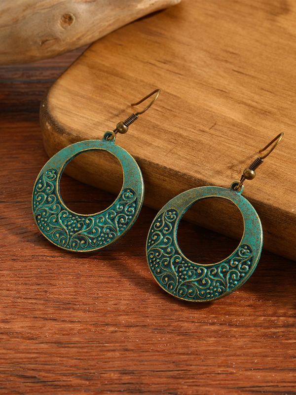 Bohemian vintage ethnic turquoise earring set