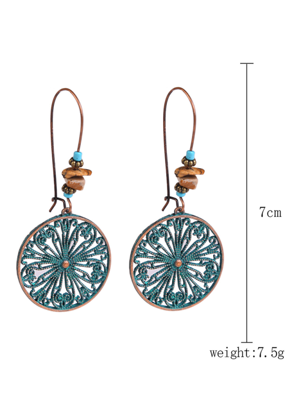Bohemian vintage ethnic turquoise earring set