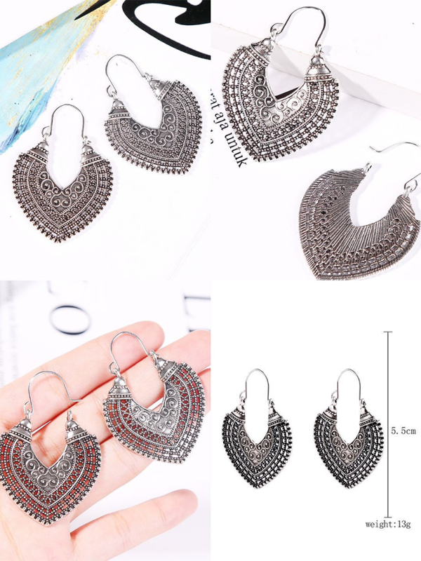 Bohemian vintage ethnic turquoise earring set