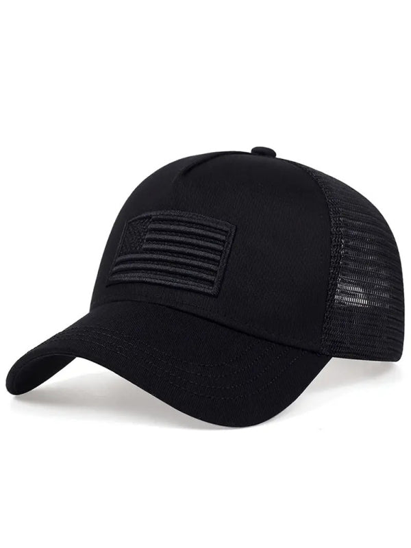 New American Flag Camouflage/Solid Color Baseball Cap