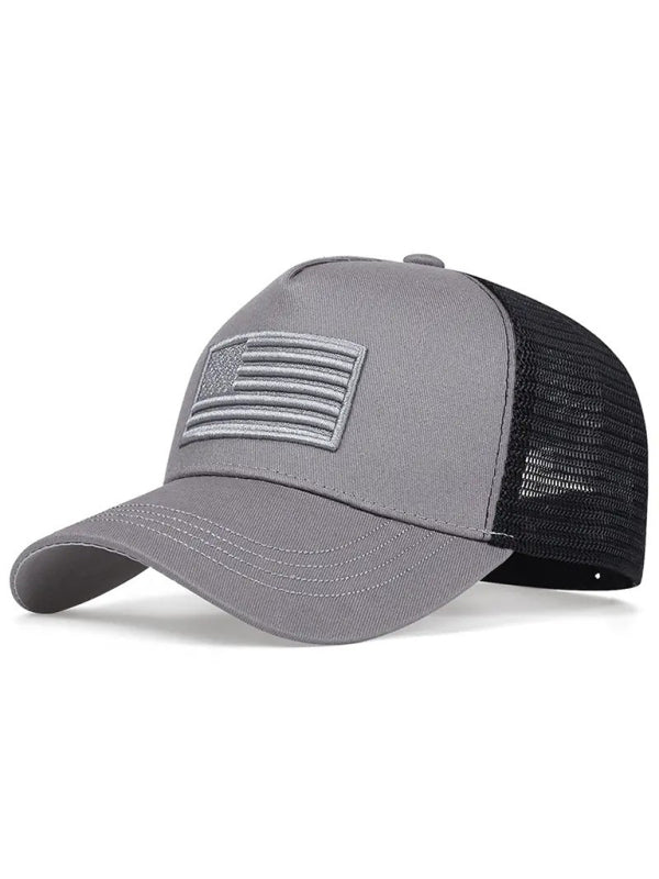 New American Flag Camouflage/Solid Color Baseball Cap