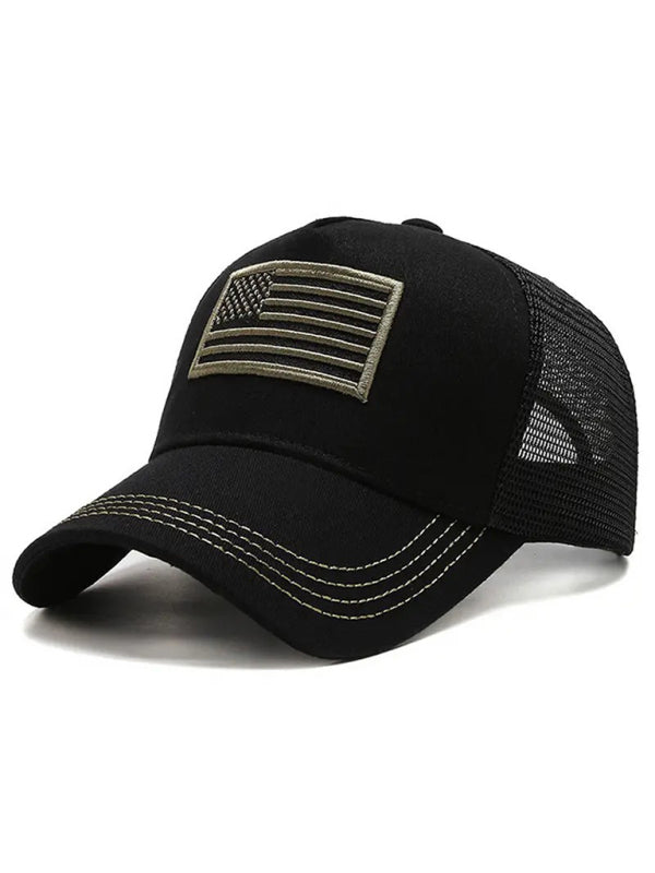 New American Flag Camouflage/Solid Color Baseball Cap