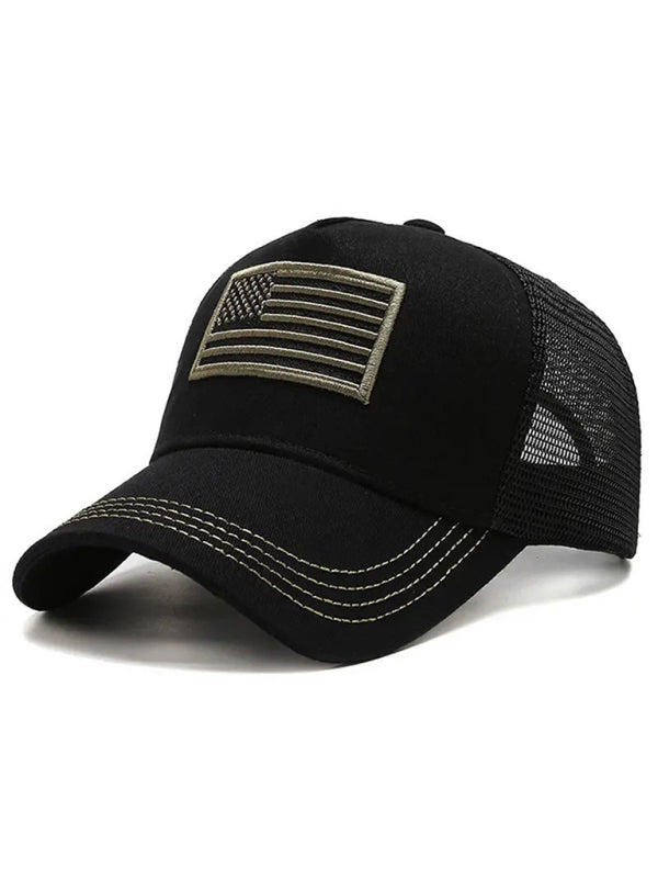 New American Flag Camouflage/Solid Color Baseball Cap