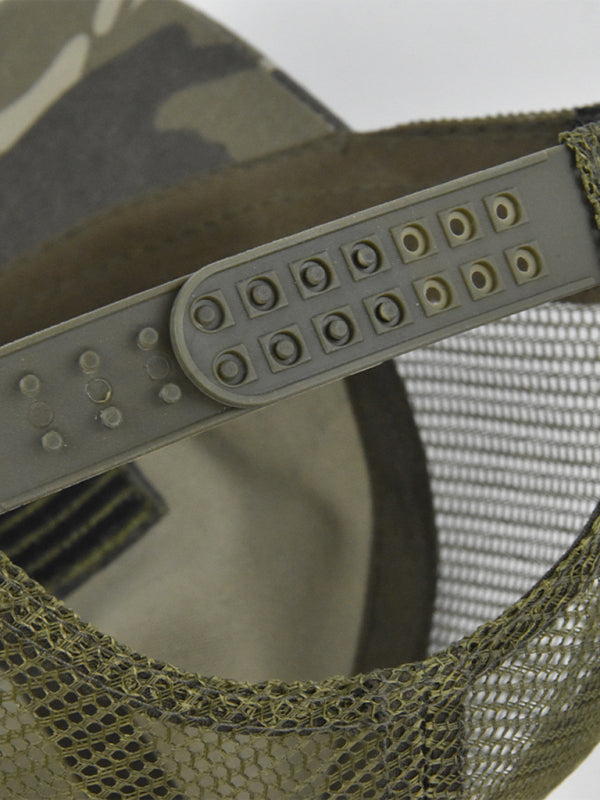 American flag embroidered camouflage cap mesh cap baseball cap visor