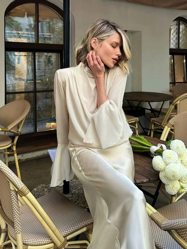 High waist maxi skirt